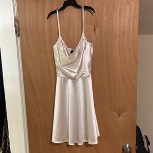 Windsor White Satin Mini Dress